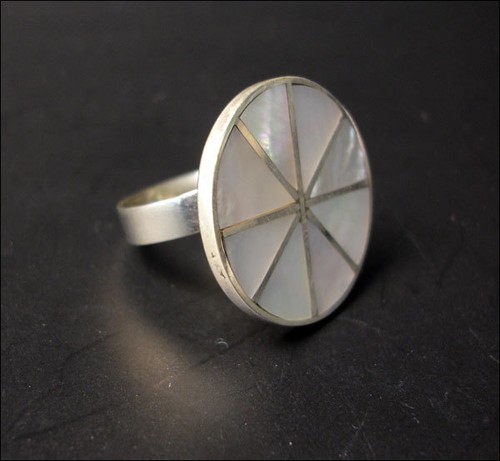 Ring muschel perlmutt 925er - ring,