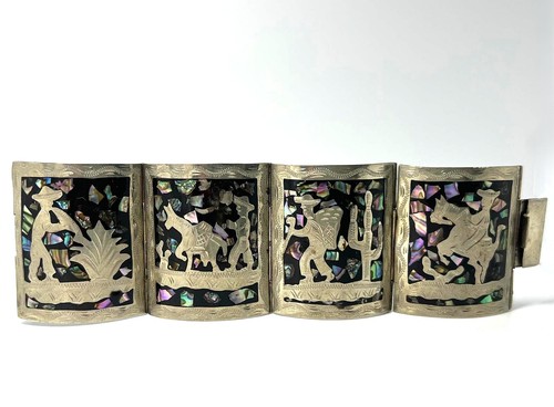 Vintage mexiko alpaka abalone - vintage,