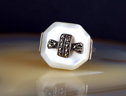 Ring silber 925 - ring, perlmutt