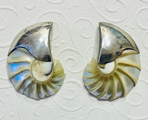 Nautilus silber ohrstecker - silber,