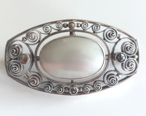 Brosche filigran jugendstil - brosche,