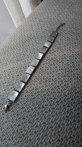 Silberarmband 925 mit - , perlmutt