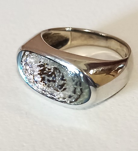 Ring silber perlmutt abalone - ,