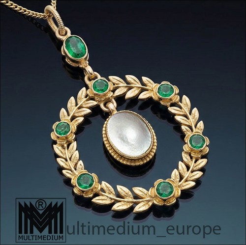 Jugendstil silber anhänger - jugendstil,