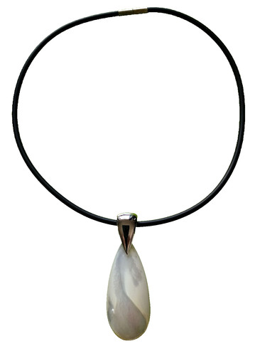 Perlmutt collier 925 silber - -,