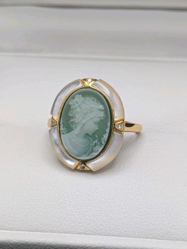Vintage kamee ring silber - kamee, 925