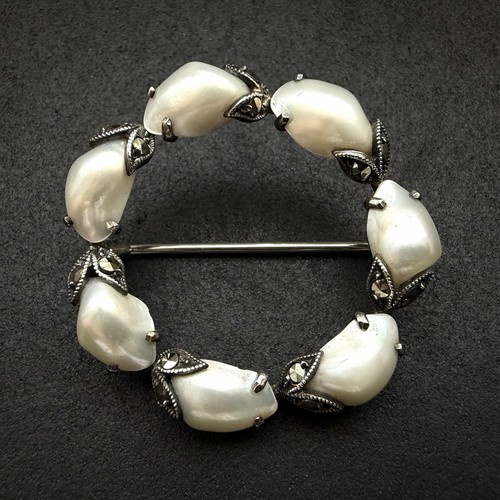 Jugendstil brosche 830 silber - jugendstil,
