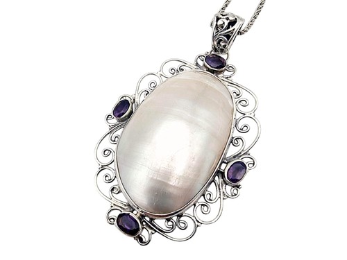 Vintage silber anhängerkette - vintage, silber-anhängerkette