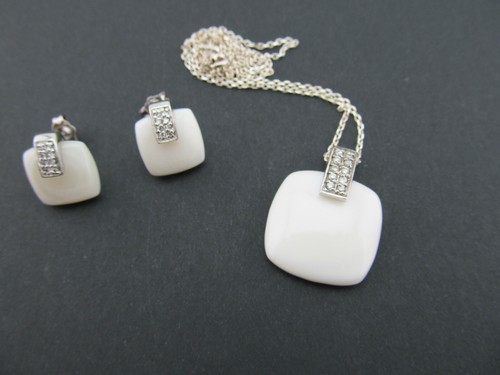 Schmuckset kette mit perlmutt - schmuckset,,