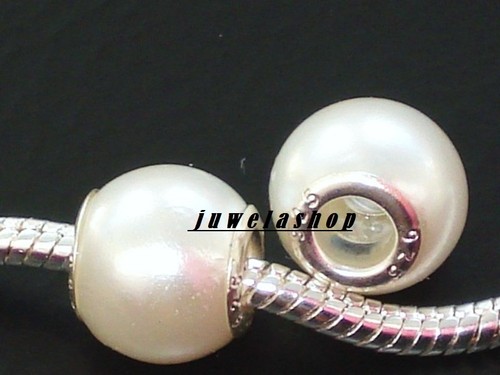 Bead perle perlmutt - perlmutt, weiß